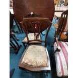 2 x Antique Hall chairs