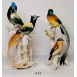 x2 Karl Ens Volkstedt - porcelain bird figurines