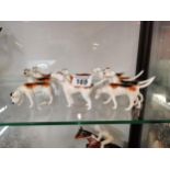 X10 Beswick hunting hounds