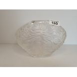 Lalique vase 16cm high x 20cm