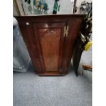 Antique Oak corner cupboard Good condition plus Antique Wall mirror