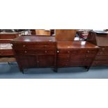 4ht inlaid chest of drawers W108cm x D55cm plus inlaid sideboard W99cm x D56cm