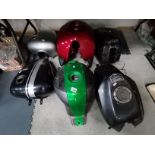 6 x fuel tanks from motorbikes