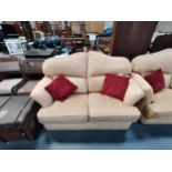 2 x 2 seater Golden coloured settees Good condition