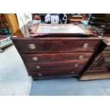 4ht chest of drawers plus wood framed wall mirror