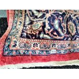 Large blue and red wool rug W350