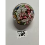 Vintage Murano Millefiori Art Glass Paperweight