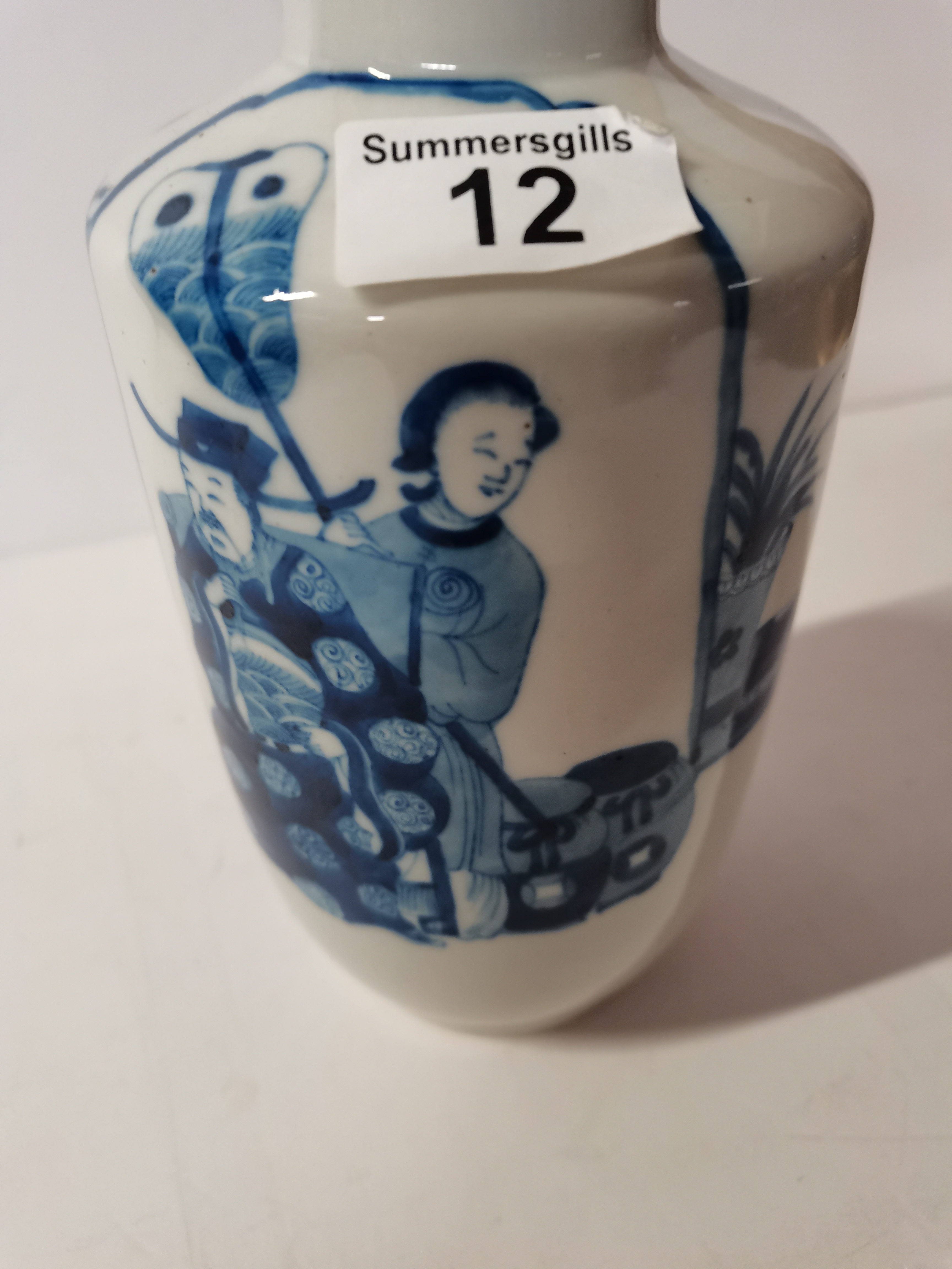19th century Chinese Rouleau porcelain vase - Image 5 of 8