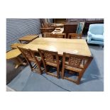 Mouseman oak dining table 1.5m x 85cm good condition slight damage on mouse