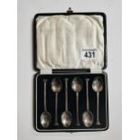 x6 Silver teaspoons in original presentation case