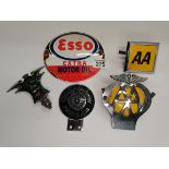 Esso sign (replica) plus x4 car badges