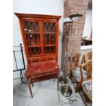 Games table and display cabinet plus floor standing lamps