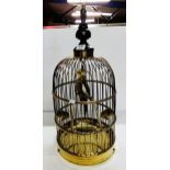 Very decorative round brass bird cage circa 1920's