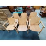 x6 Beech modern/contemporary dining chairs
