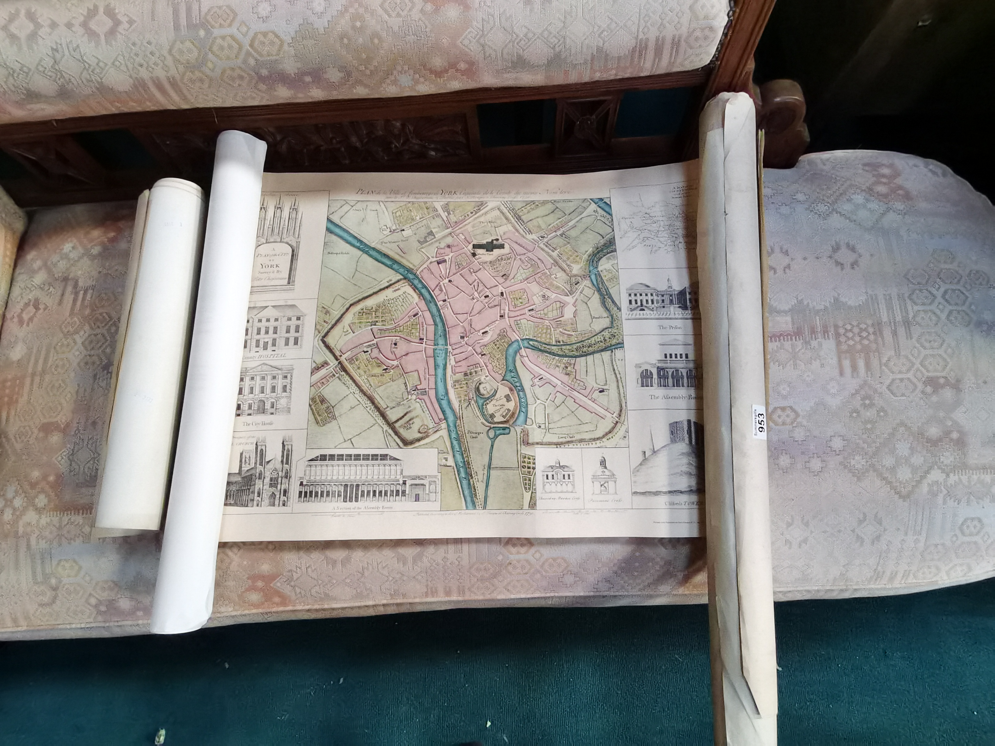 Maps and plans incl York, Ouseburn
