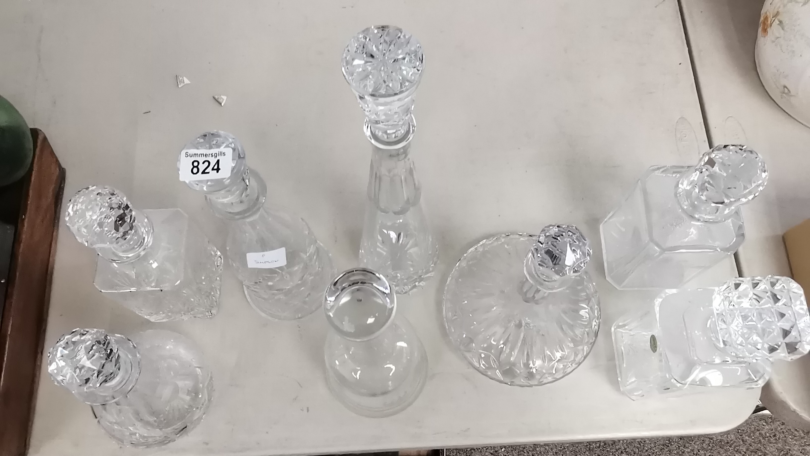 x8 Crystal decanters including ships decanters - Image 3 of 4