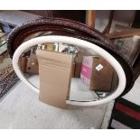 3 large Oval wall mirrors