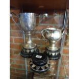 x2 Hallmarked Silver trophies 'Kirby Moorside Rifle Club 1910'