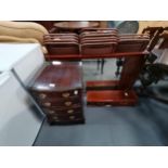 Antique Mahogany wall mirror, drawers and bedside drawers