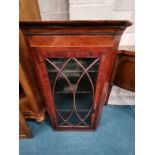 Glass fronted corner display cabinet (wall mounted)