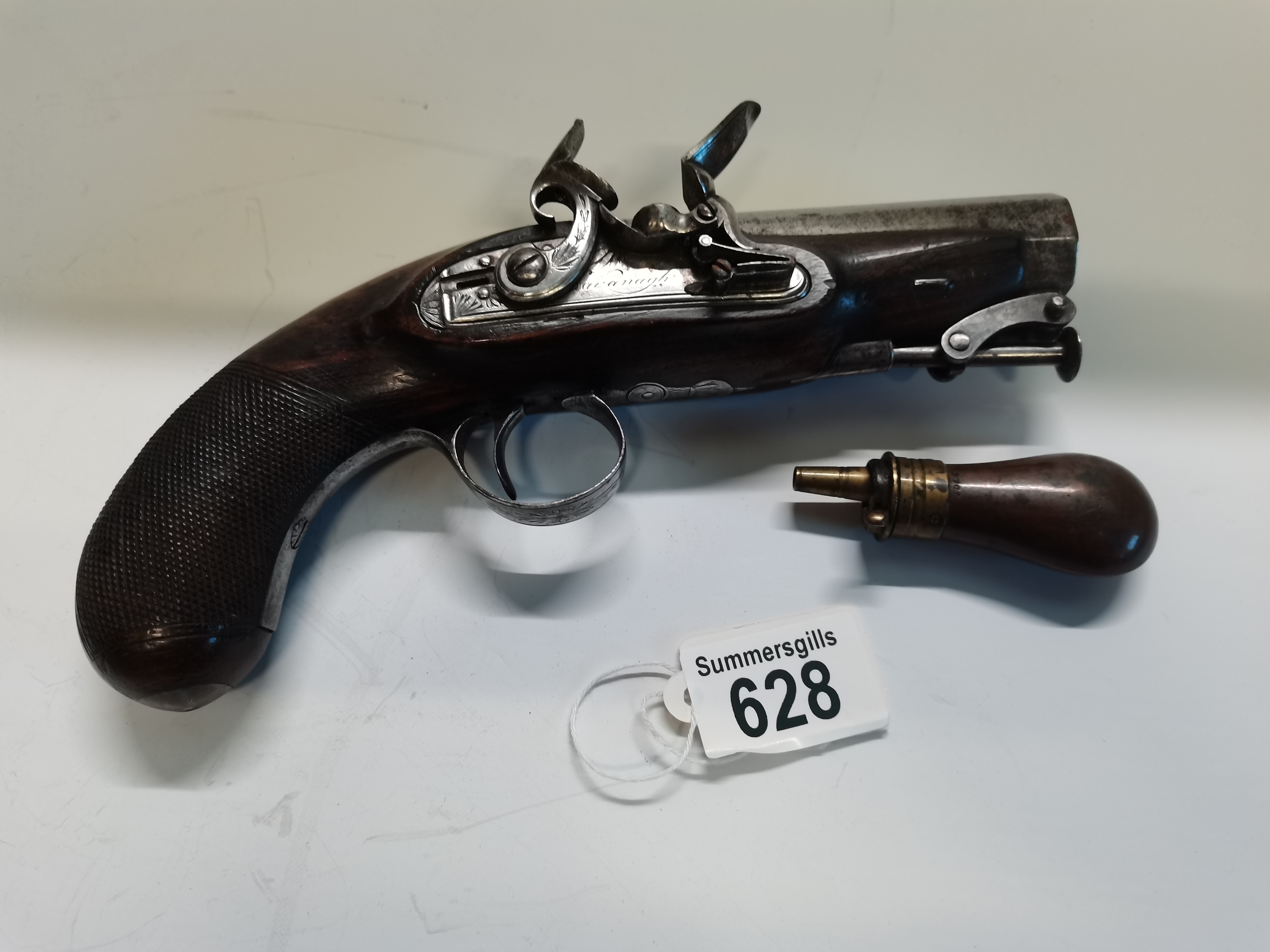 Kavanagh pistol with powder flask - Image 7 of 9
