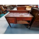 Marble topped double wash stand