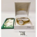 Gents Longines Gold Plated Quartz Bracelet Wrist Watch