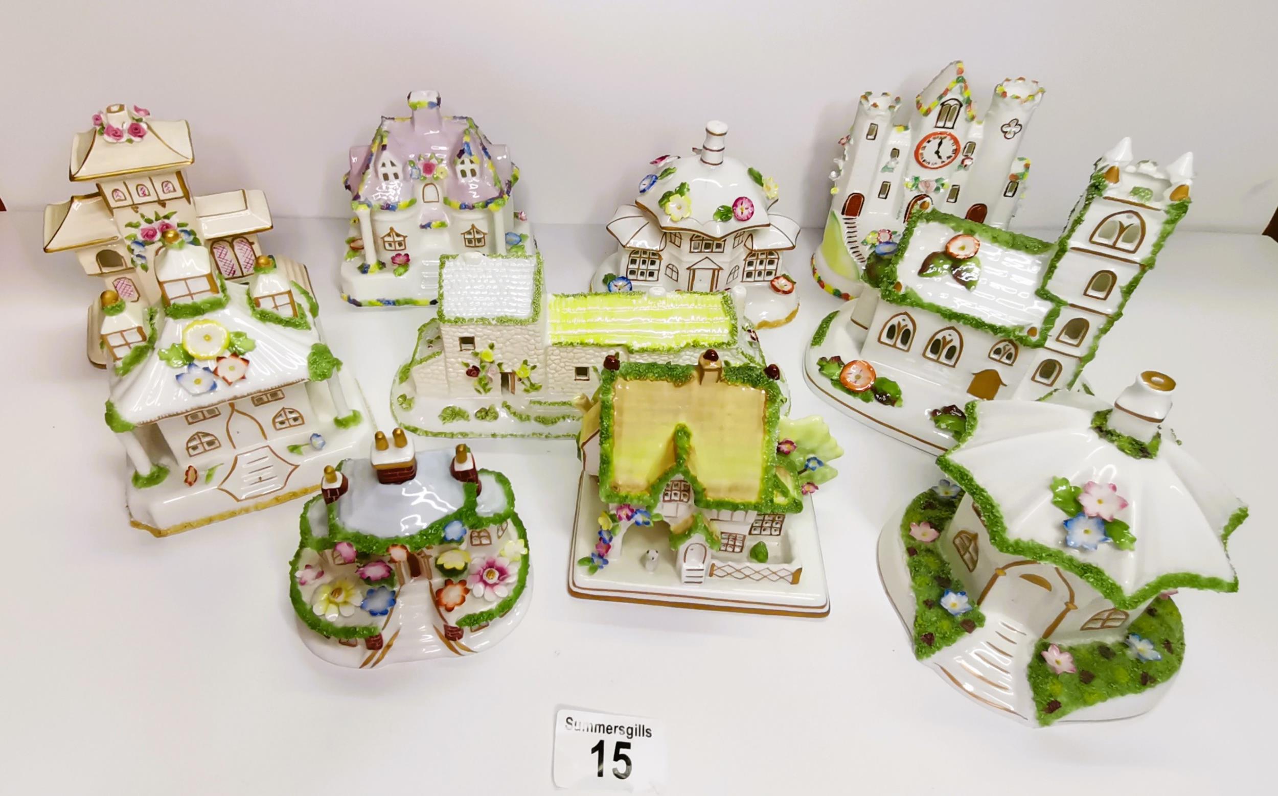 x10 Coalport China Cottages - good condition - Image 2 of 8