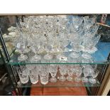 48 cut glass glasses VGC