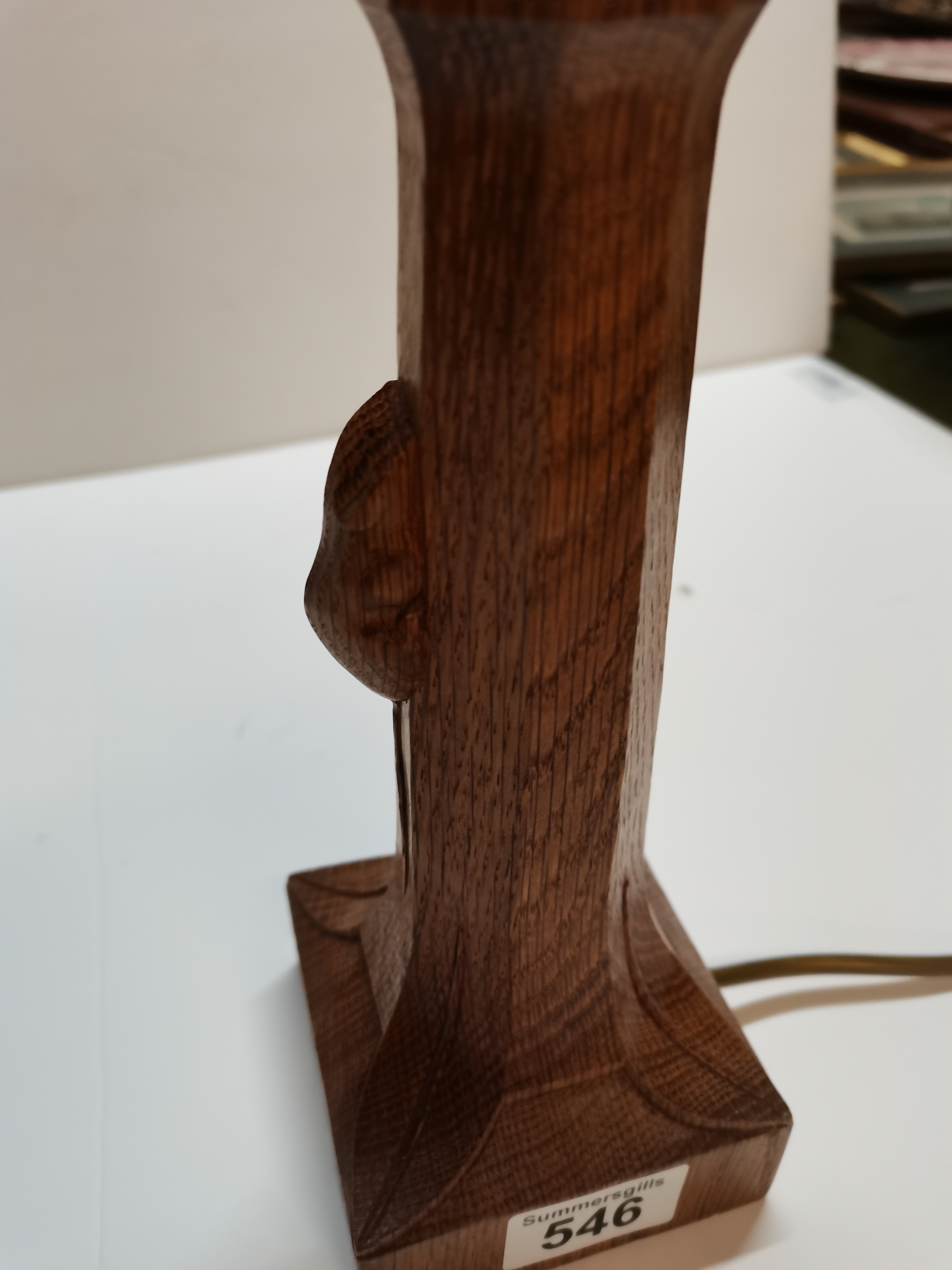 Mouseman 10" table lamp ex condition - Image 2 of 2