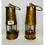 X2 Eccles No 6 Miners presentation lamps