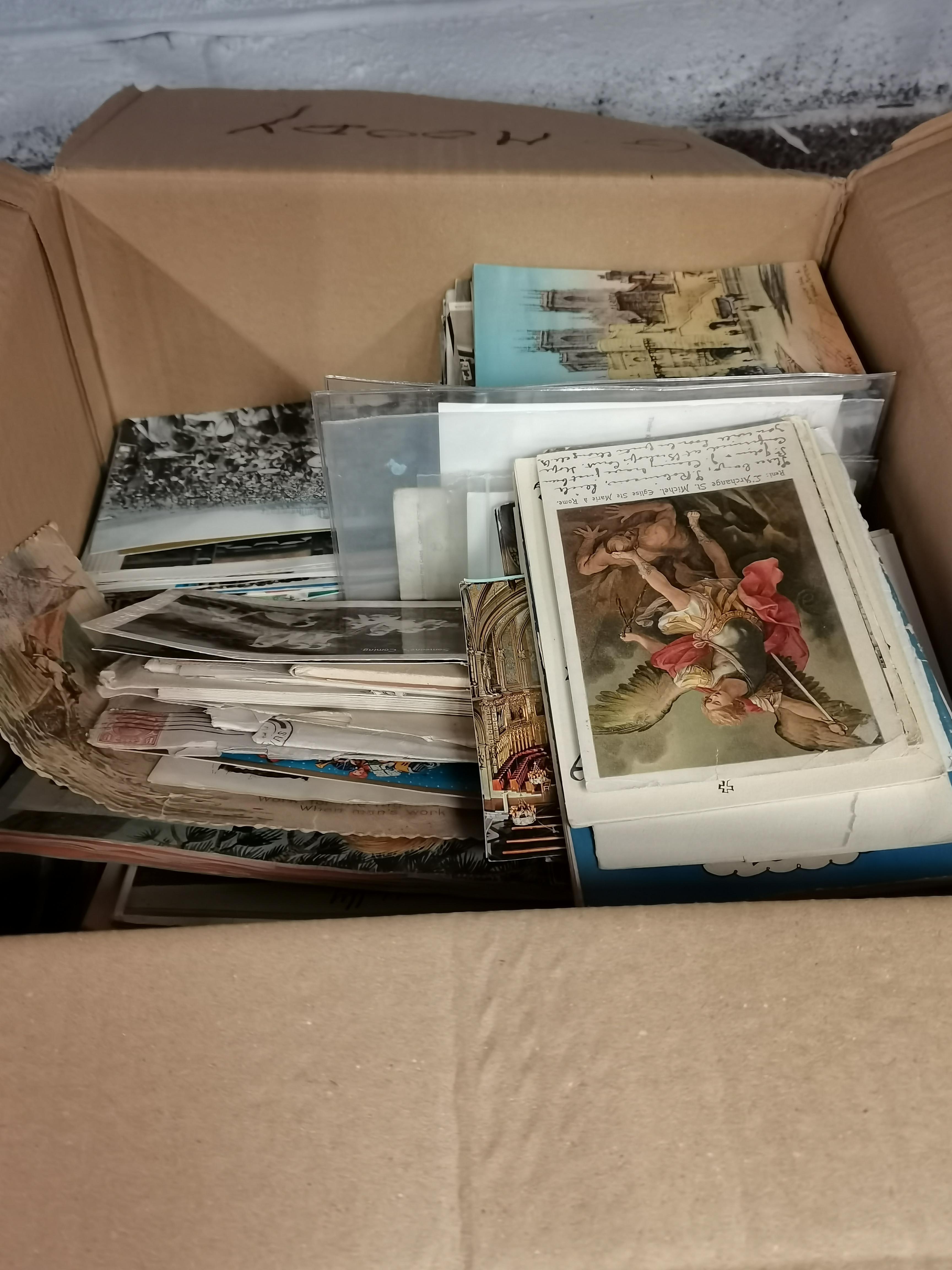 x2 boxes of postcards, cigarette cards and old newspapers - Image 6 of 8