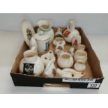 Crested China all goss including a Bagware Sack Vase 110mm,