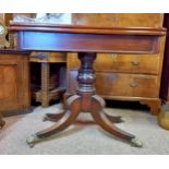 Regency mahogany tea table good condition with sabre legs good condition