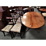 9 x dining chairs plus claw foot oval dining table