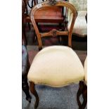 Set of Victorian dining chairs