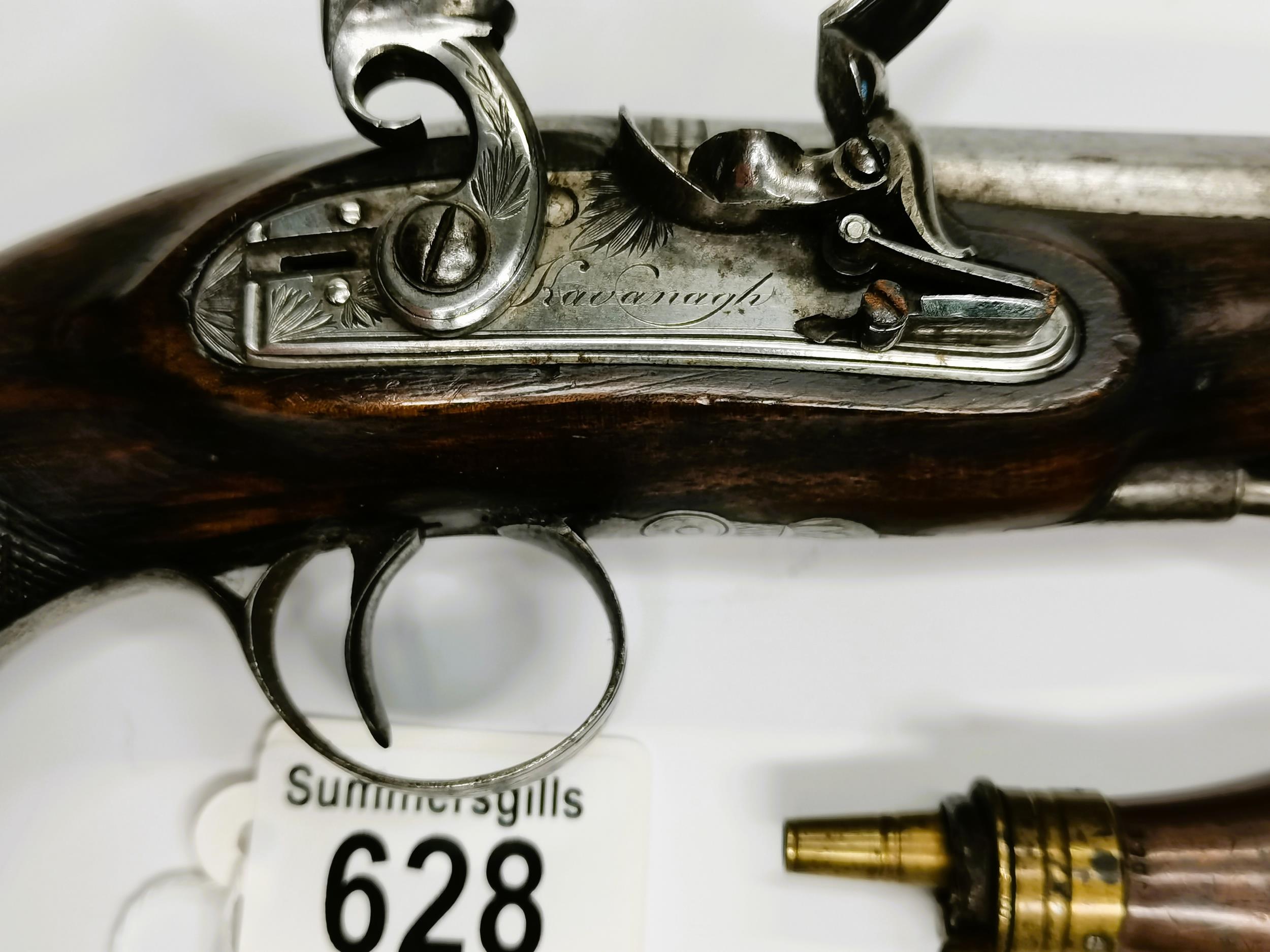 Kavanagh pistol with powder flask - Image 2 of 9