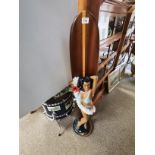 QUICKSILVER shop display of surf boarding bikini clad lady1.2m high