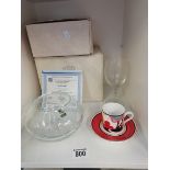 Gleneagles crystal Bowl Plus Limited Edition Wedgwood "Autumn" Cup and Saucer