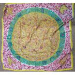 Genuine Hermes 100% silk scarf. Rare Hermes vintage silk scarf in very good condition. Design is