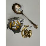Vintage AA car badge plus other items