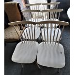 White round dining table and 6 chairs