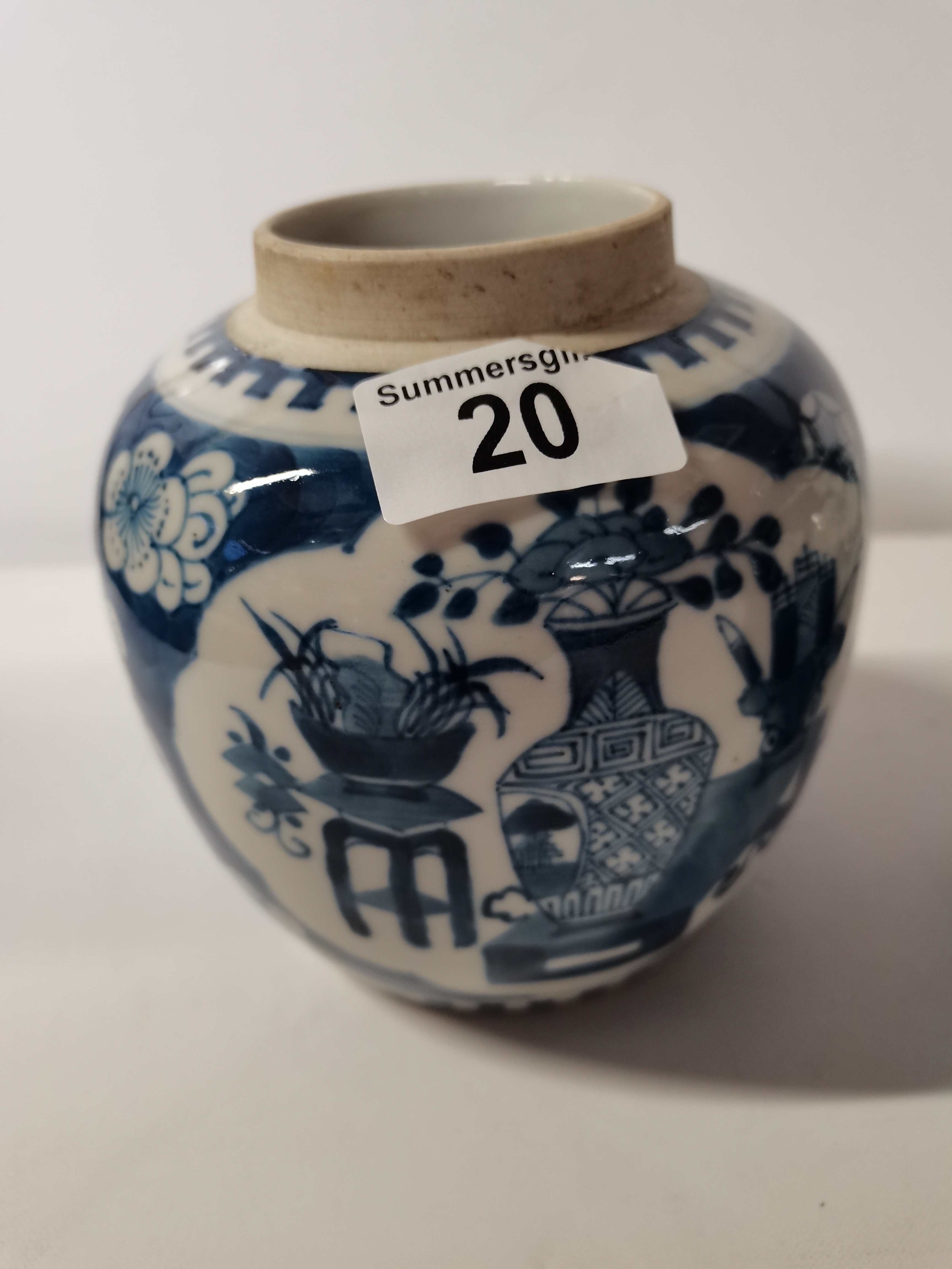 X2 Chinese Ginger Jars 1 with a lid - good condition H14cm (one with no Lid) H13cm or 15cm with lid - Image 5 of 10