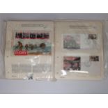 Collection of first day covers with stamps. History of WW2 - 7 with anniversary coins