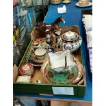 Box of Noritake china items incl trinket boxes