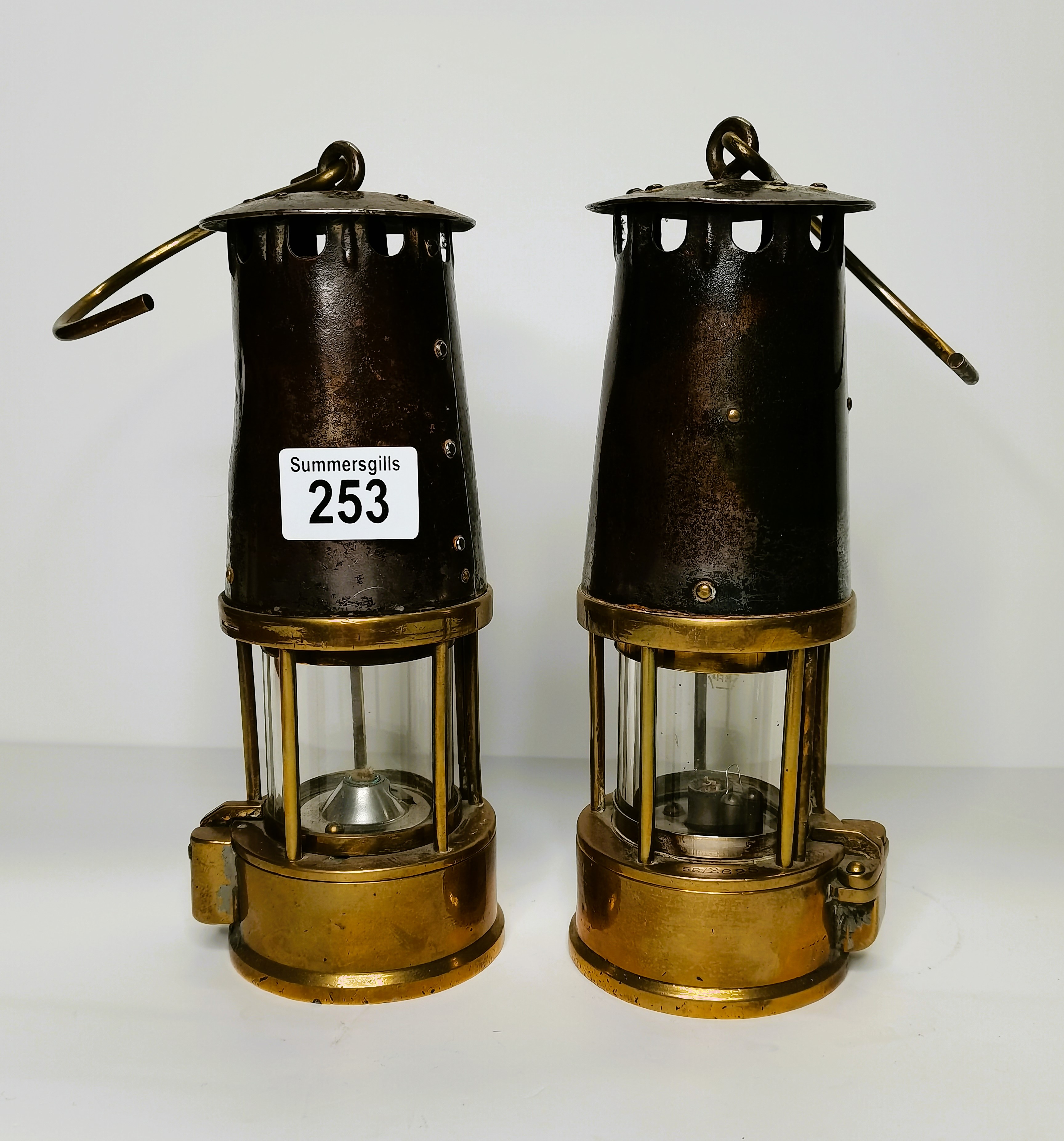 A pair of Protector Miners lamps