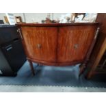 Mahogany drinks cabinet with key