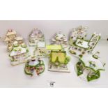 x10 Coalport China Cottages - good condition