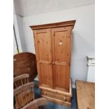 Pine single wardrobe