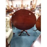 Antique circular Georgian Mahogany tilt top table